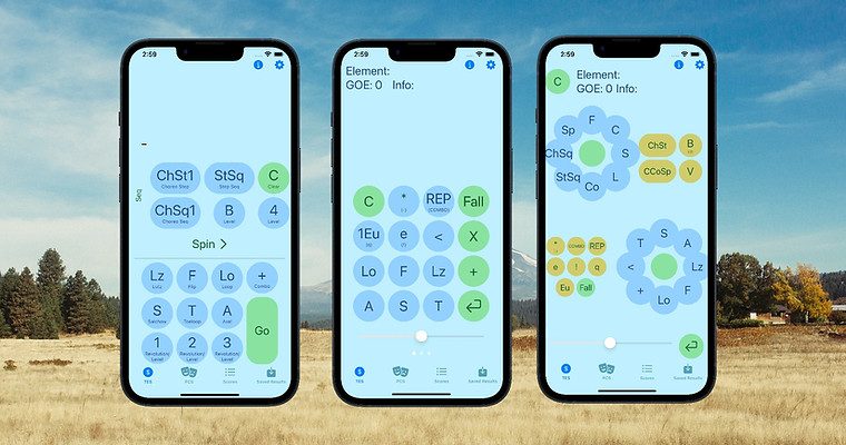 Three different user views in Score Skates