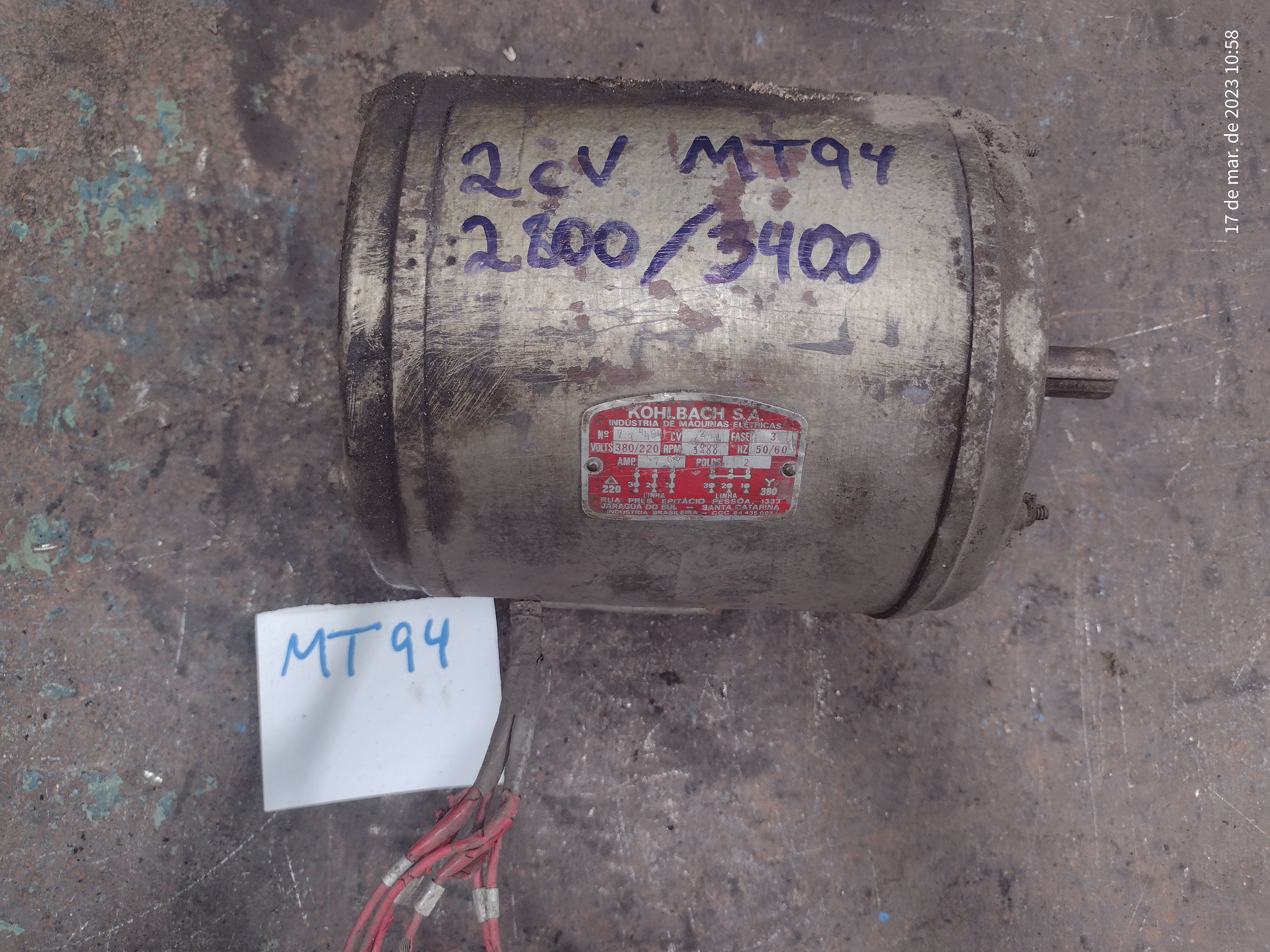 MOTOR 2CV 2800-3400 RPM