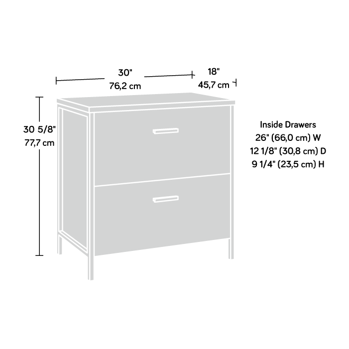 Thumbnail: Sauder Market Commons Rick Walnut Lateral File