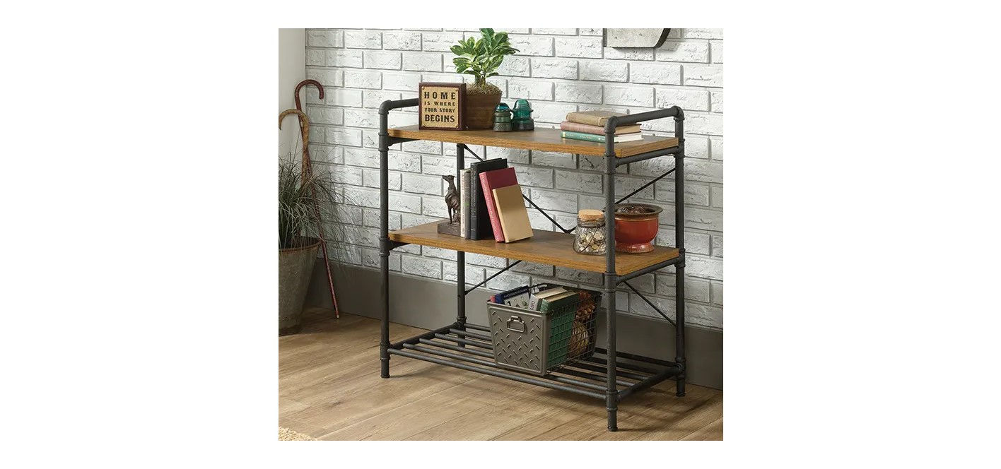 Sauder Iron City TV Stand/Bookcase