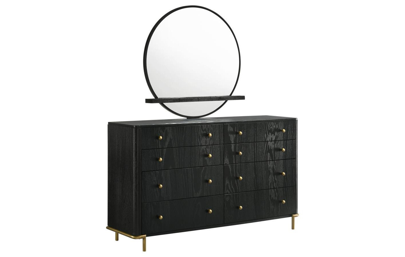 Coaster Arini Black Dresser and Mirror