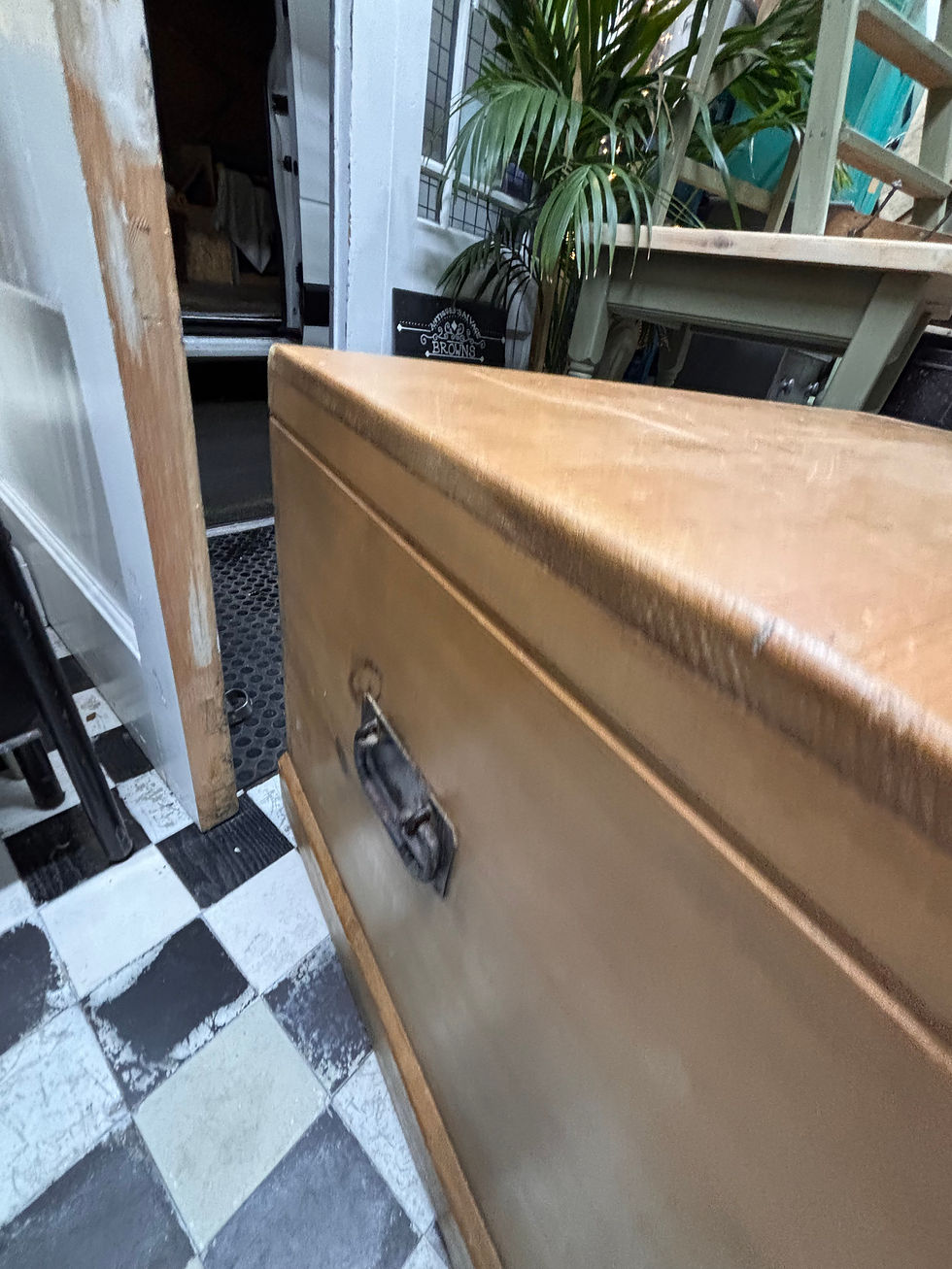 Thumbnail: Victorian pine blanket box