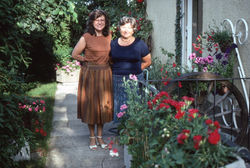 Ingrid & Regina Herbich in garden 1983