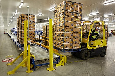 Steel Pallets in a warehouse