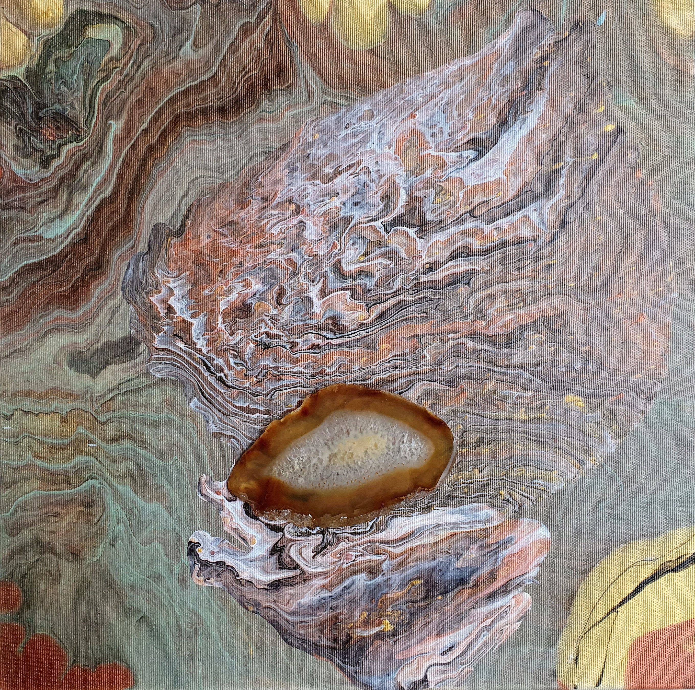 Obraz akryl 40cm x 40cm pt. "Odpoczynek" (2022)