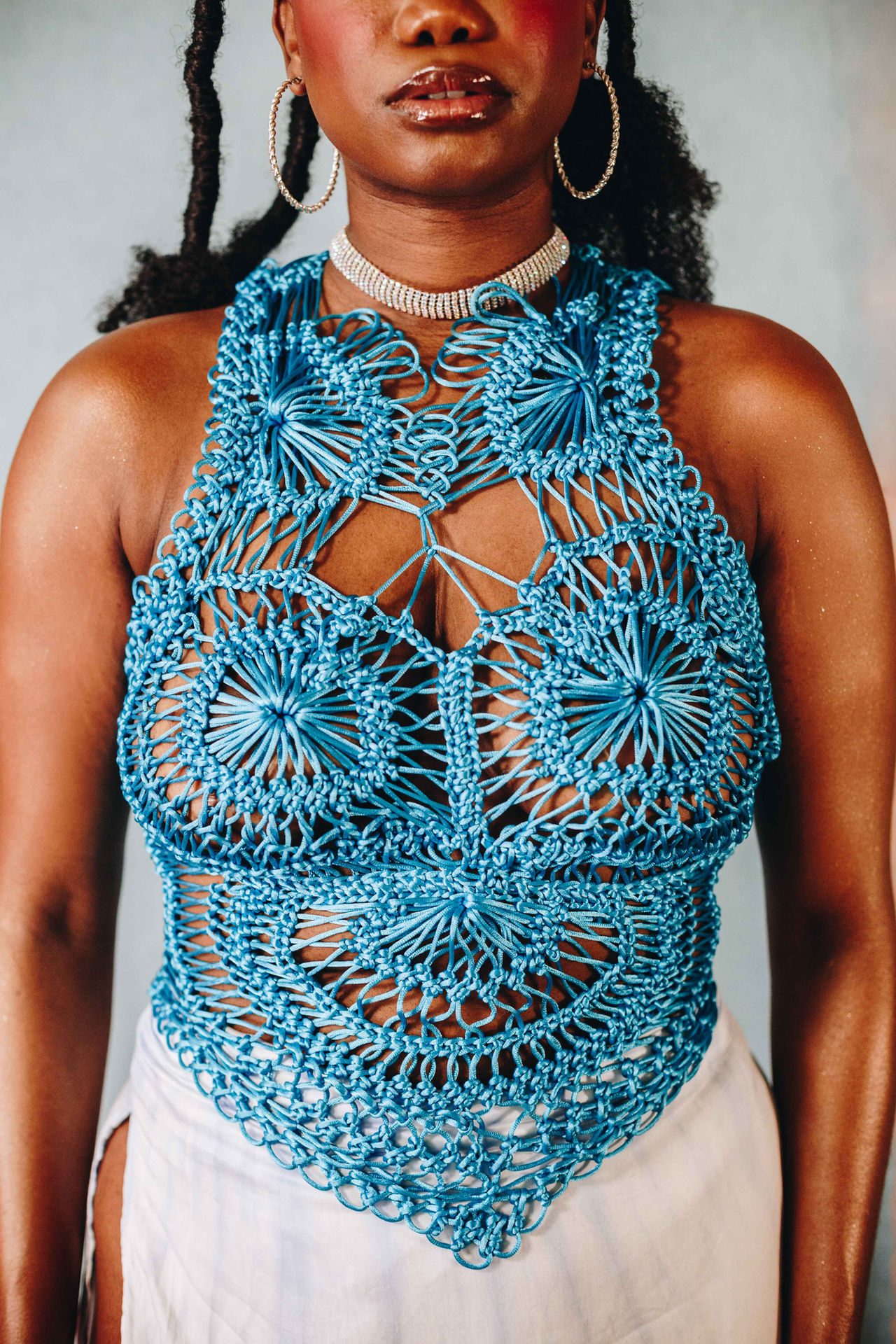 corset style top front view