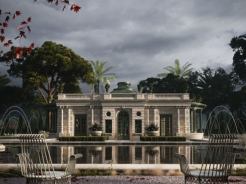 Pavillon de piscine Louis XVI_Louis XVI swimming pool pavilion