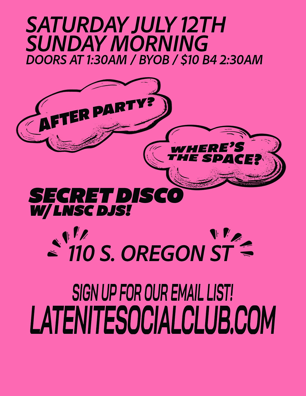 Secret Disco w/LNSC DJs