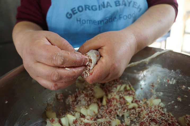 Stuffing the Intestine, Fwereh Lebanese Sausage Recipe
