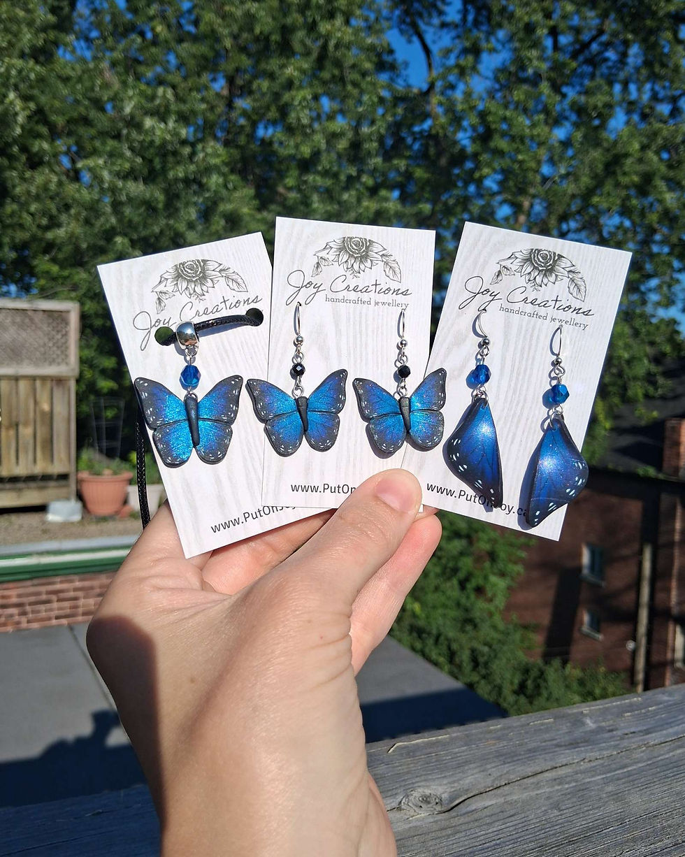 Thumbnail: Blue Morpho Butterfly Necklace