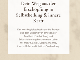 🌸 Zurück ins Fühlen – Dein Weg aus der Erschöpfung in Selbstheilung & innere Kraft