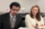 Pictured (L to R) : Mez Araya, Legislative Assistant- Office of Congressman Andy Levin (MI-09) and Megan Milne, Principal-Hamilton Lane