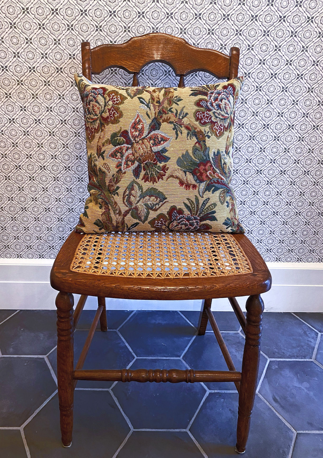 Turn of the Century Oak Accent Chair