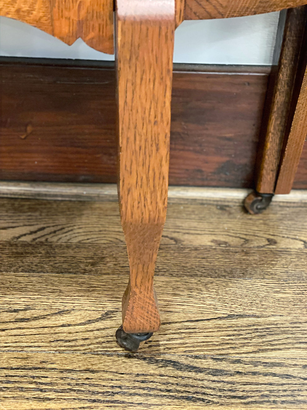 Thumbnail: Antique Oak Curved Glass Cabinet