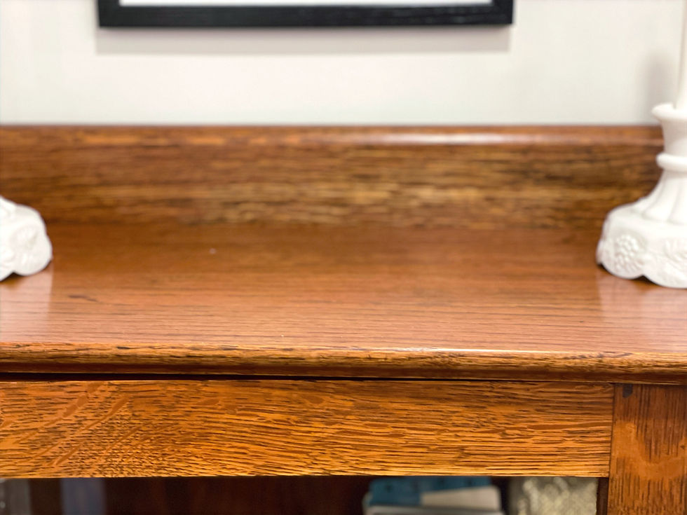 Thumbnail: Antique Oak Curved Glass Cabinet