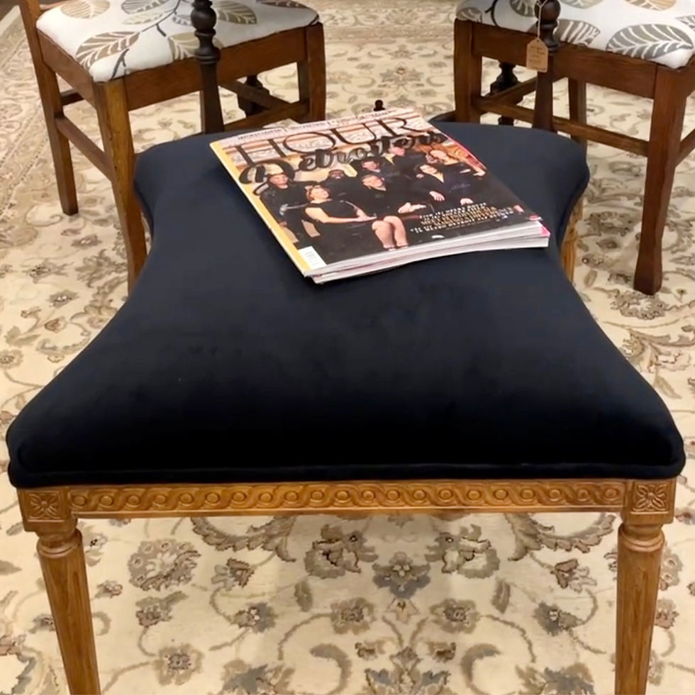 Thumbnail: Vintage Carved Pecan Ottoman