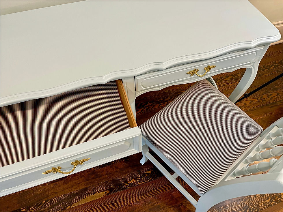 Thumbnail: Elegant French Provincial Desk & Chair Set
