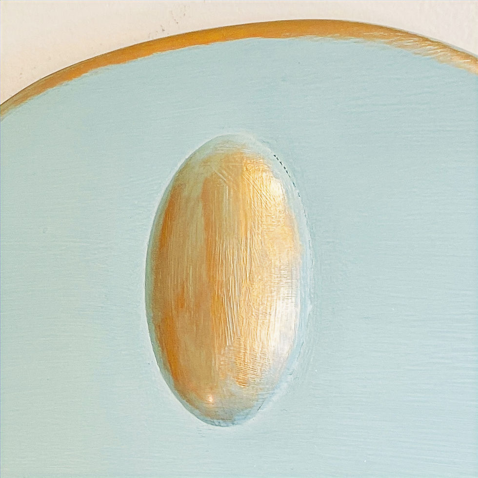 Thumbnail: Solid Maple Mirror with Gold Detailing