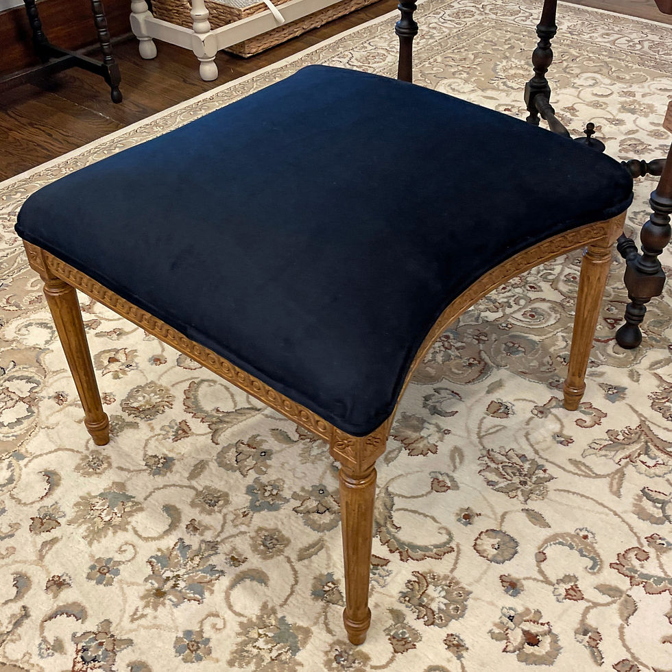 Thumbnail: Vintage Carved Pecan Ottoman