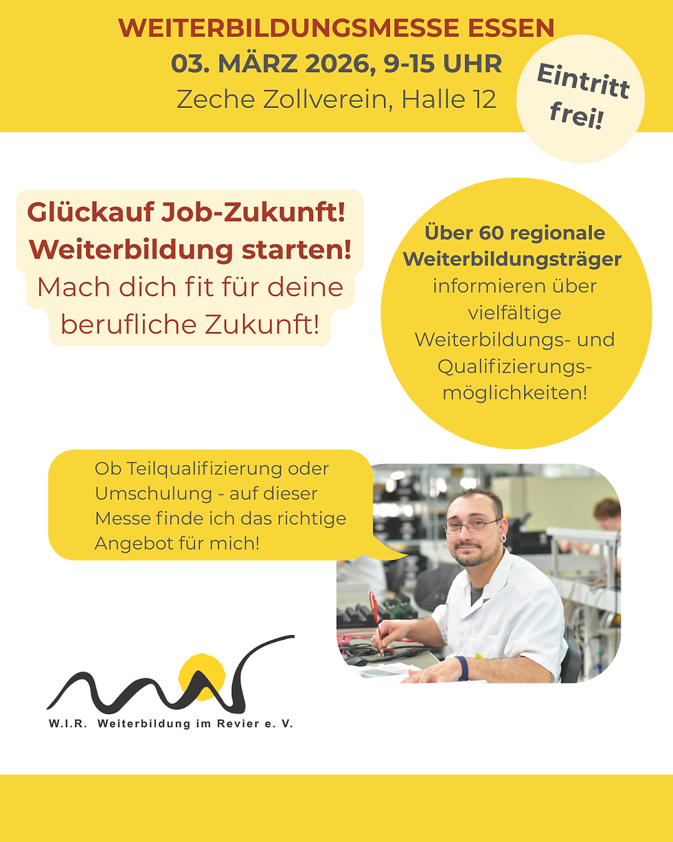 Weiterbildung in Essen - Weiterbildungsmesse am 03.03.2026