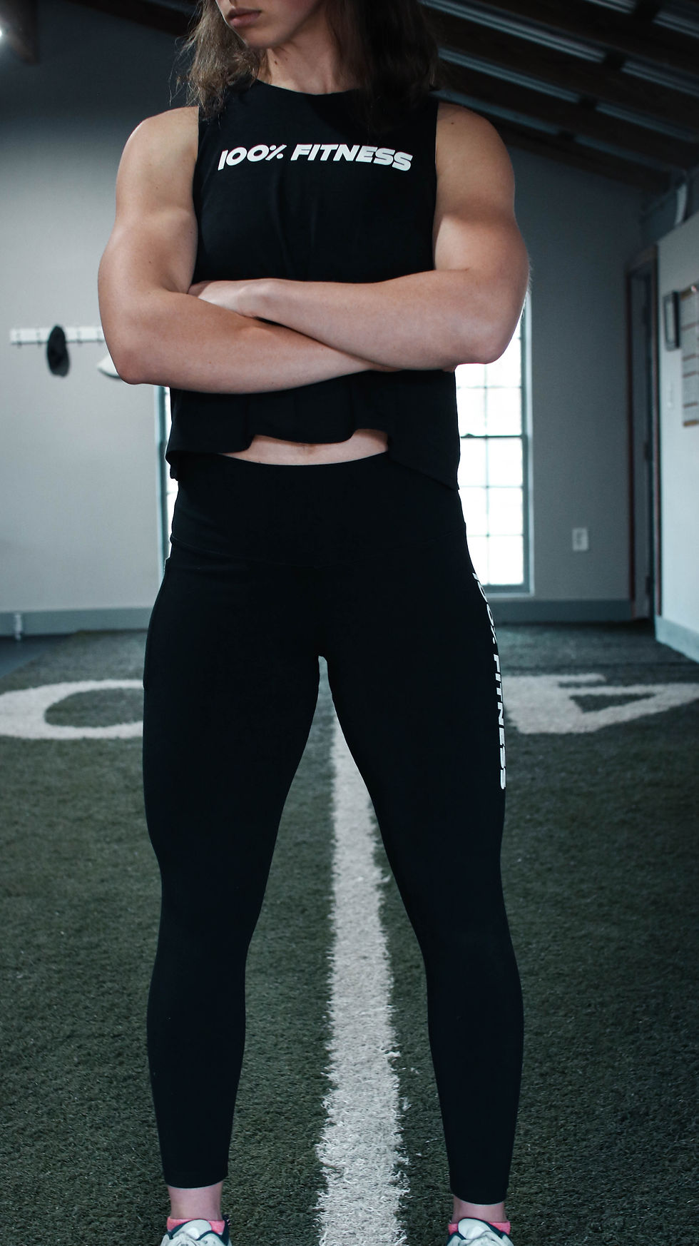 Thumbnail: Women's 100% Fitness Crop Tank