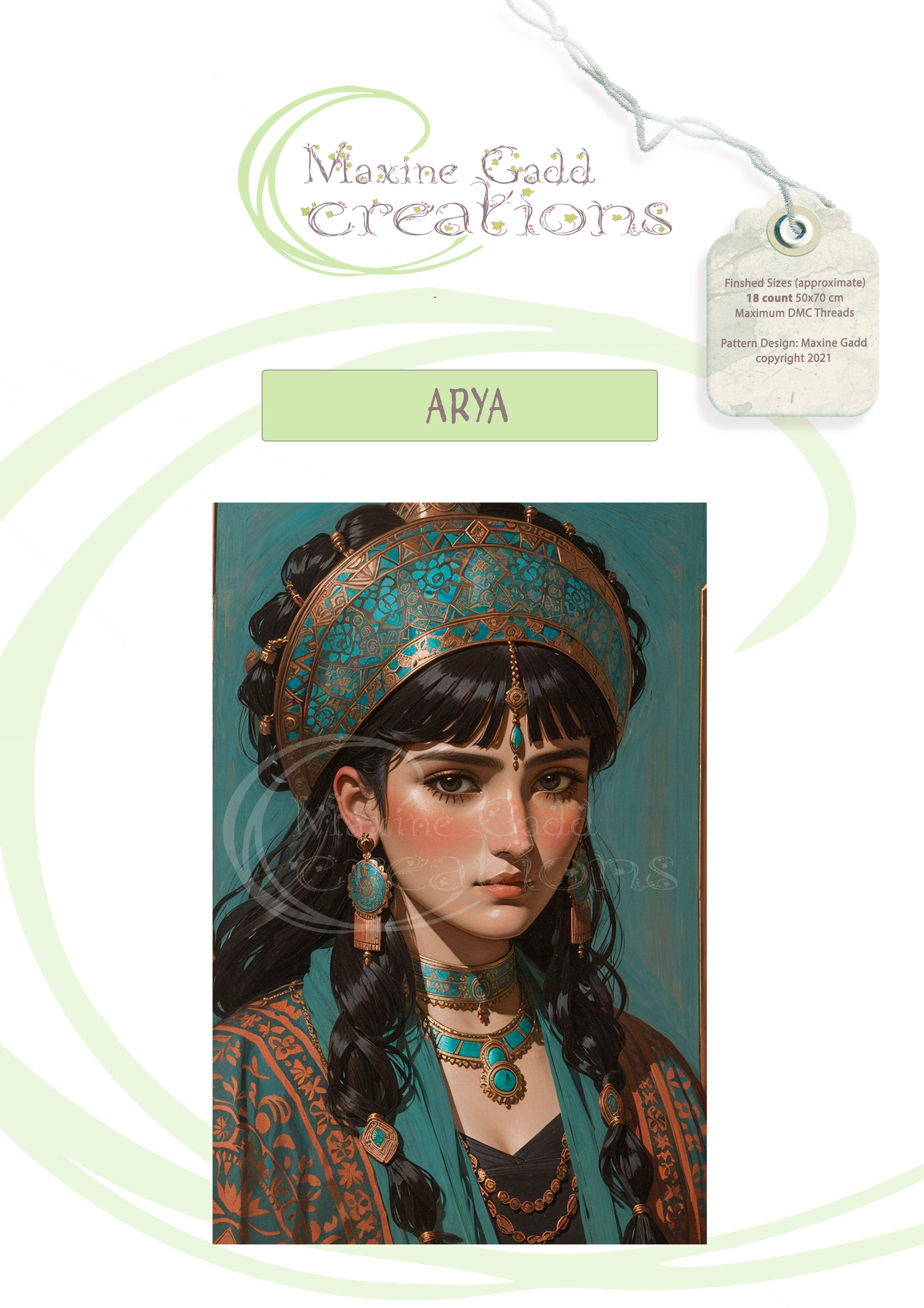 Arya 18 ct 354x530 Stitches (500 x 748 cm) (197 x 294 in)