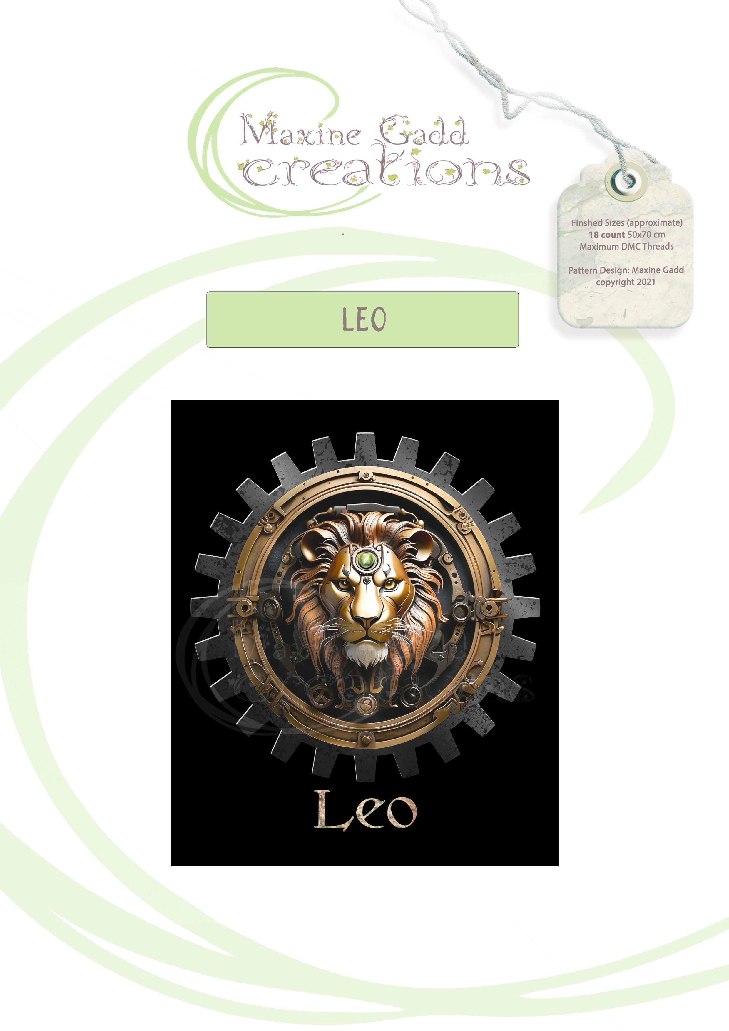 Leo 99 col dmc threads 18 ct 429x517 Stitches (60.5 x 73.0 cm) (23.8 x 28.7 in