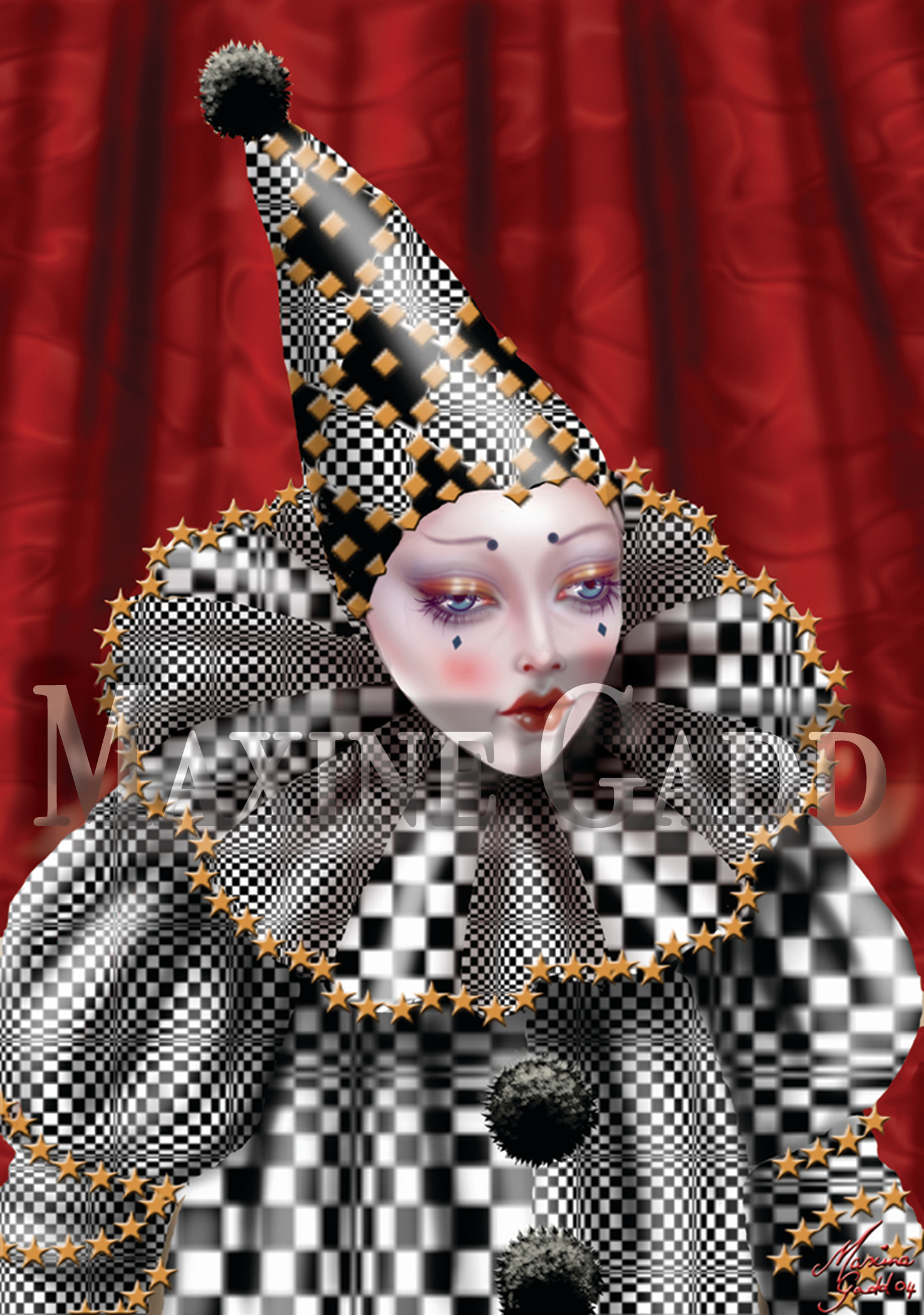 Black and White Harlequin wm