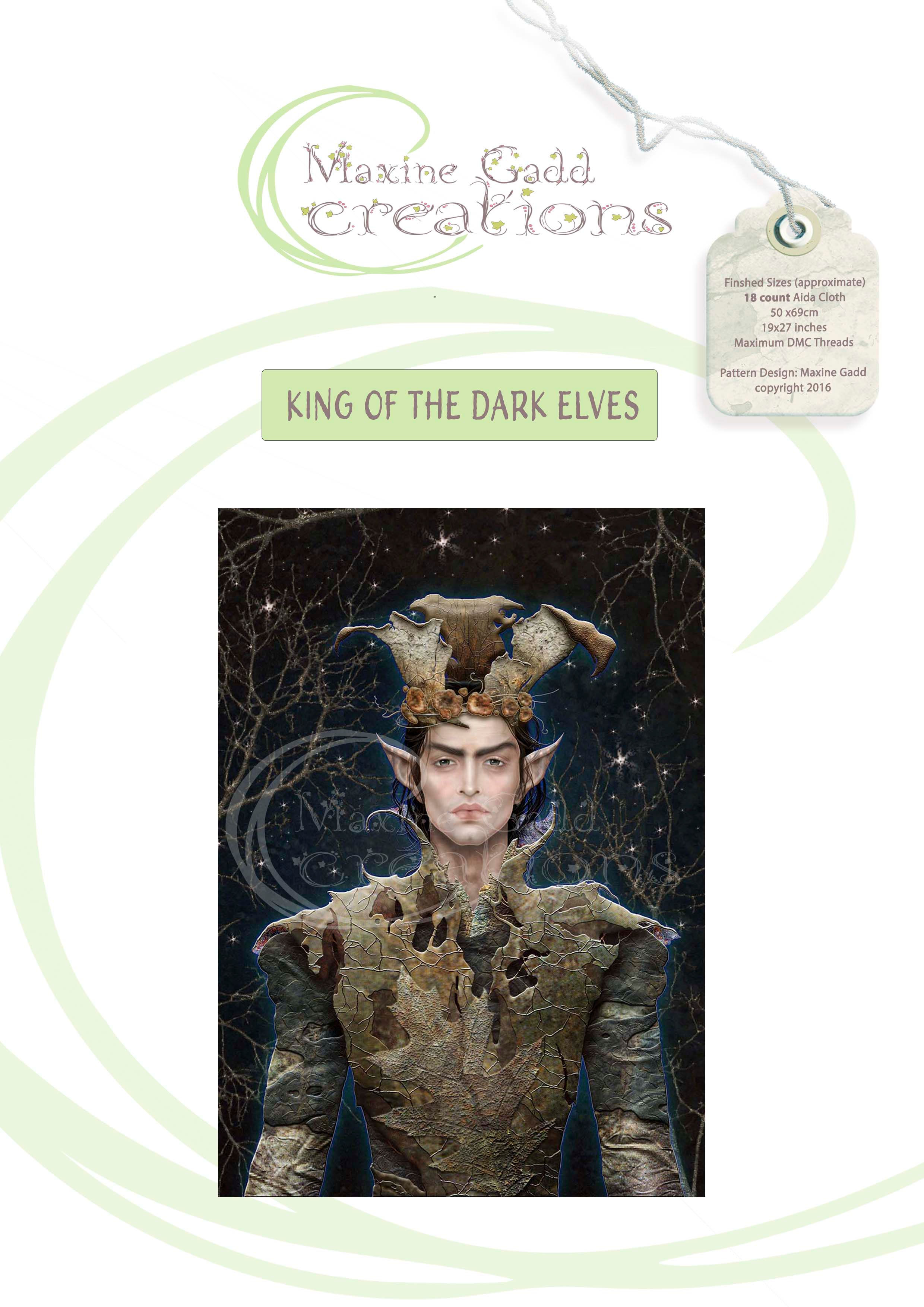 The King of Darkwoods 18ct 50x70cm 140 col DMC Threads