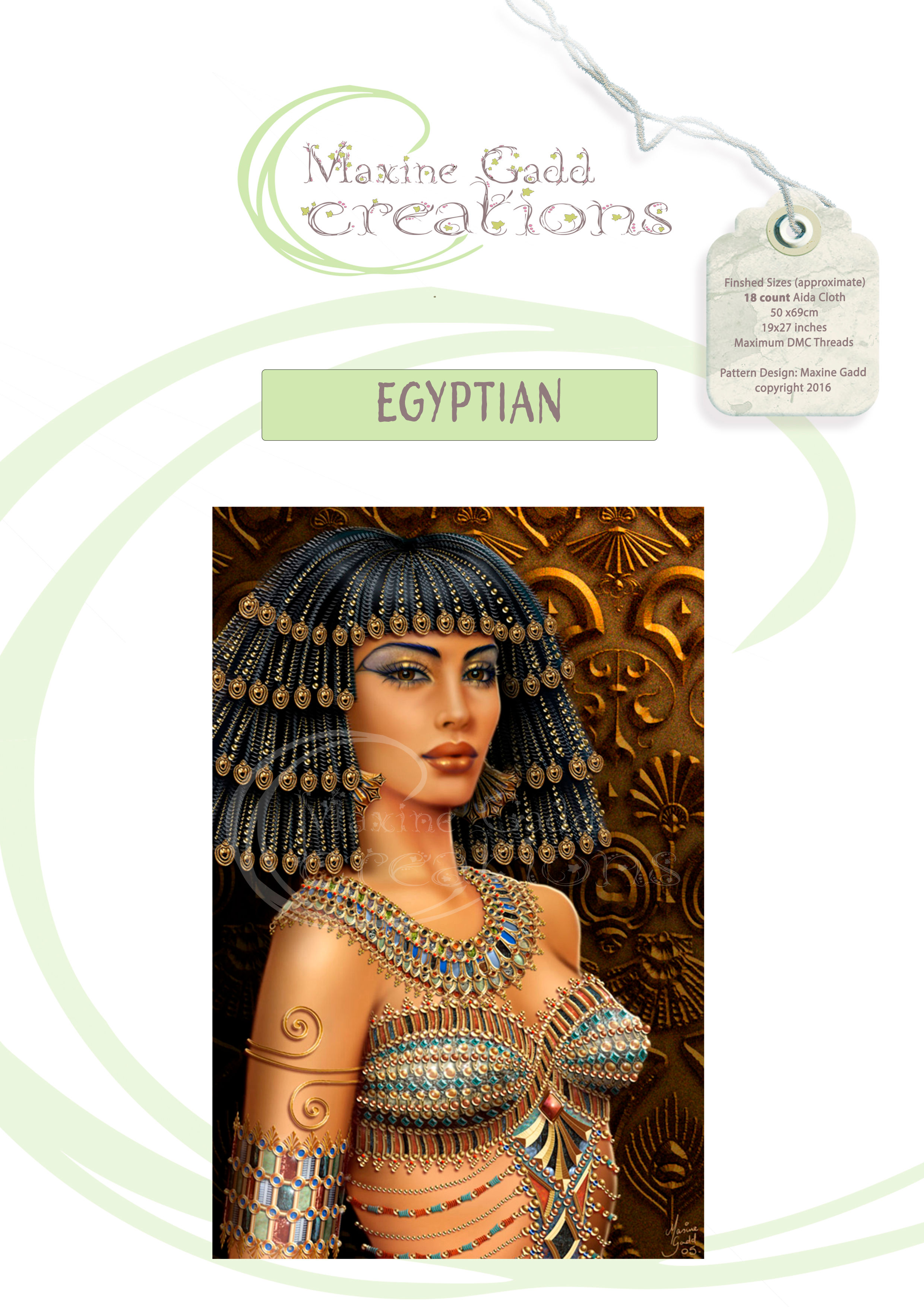 Egyptian 18ct 50x70cm 189 col DMC Threads