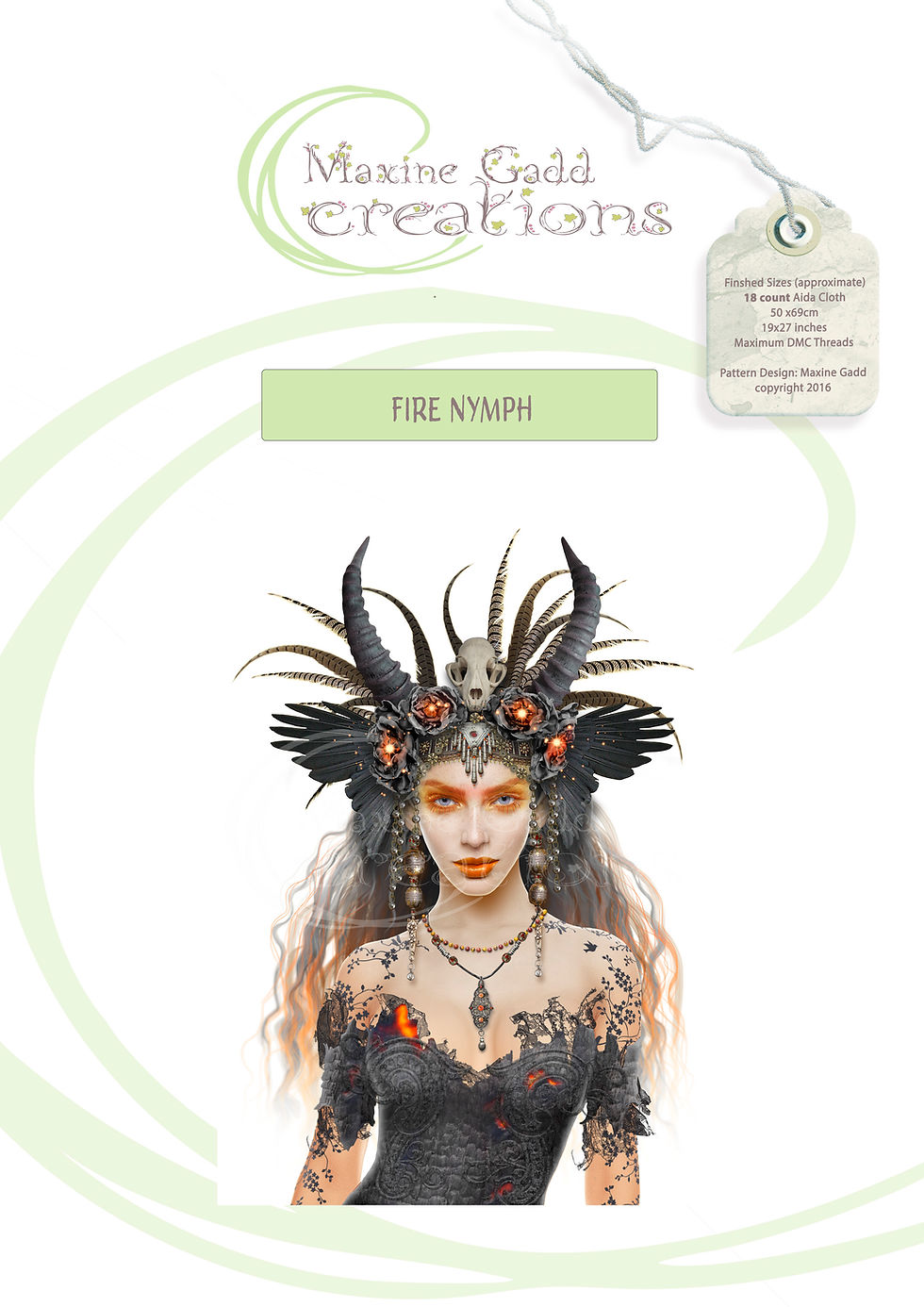 fire nymph 18ct 50x70cm 354x500 199 col DMC Threads