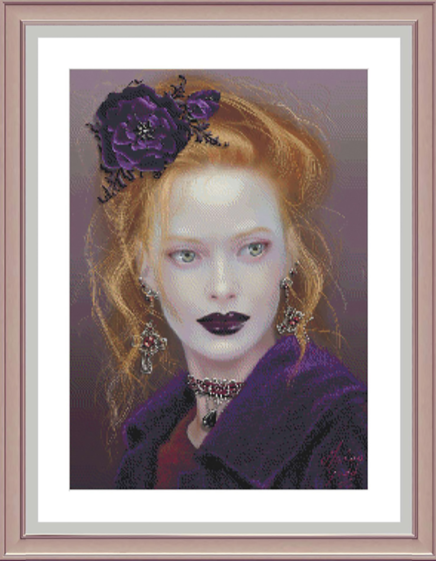 Finished cross stitch pattern