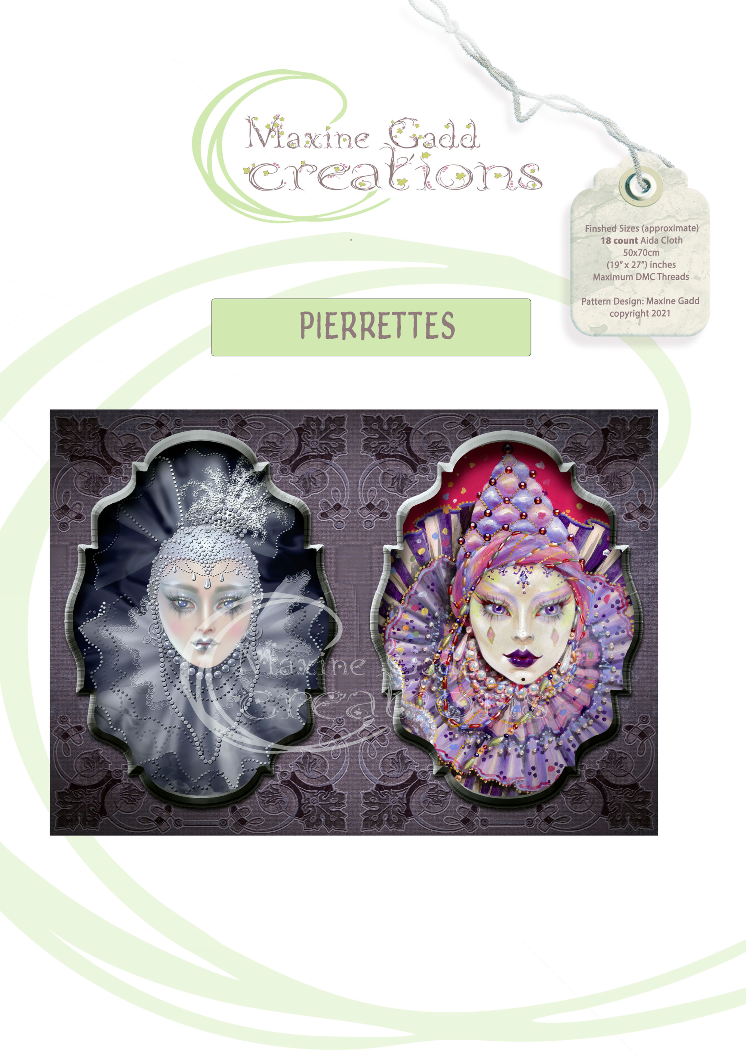 pierrettes 18count 70x50cm 27x19_ 506x354 159 col DMC Threads