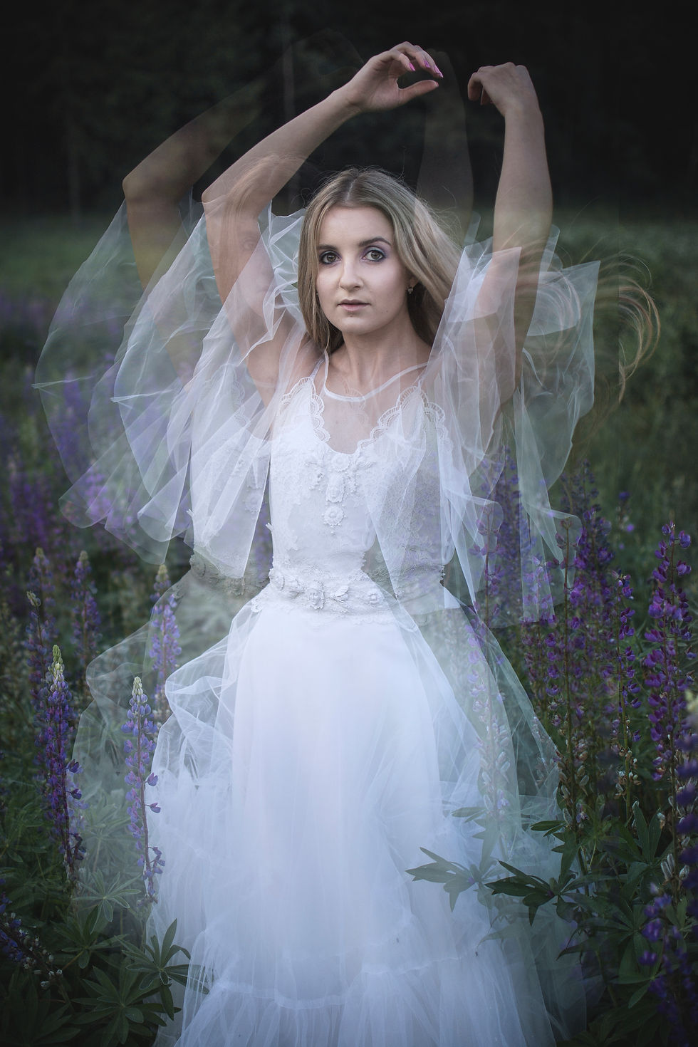 Thumbnail: Baroque style  White Leotard, Velvet bodice