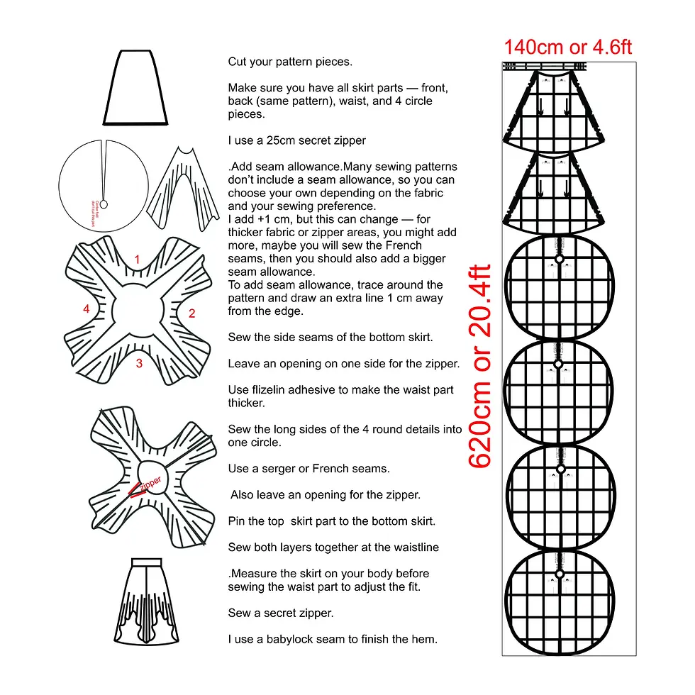 Thumbnail: Ethereal Evening Skirt Sewing Pattern, Fairy Draping (PDF Pattern)