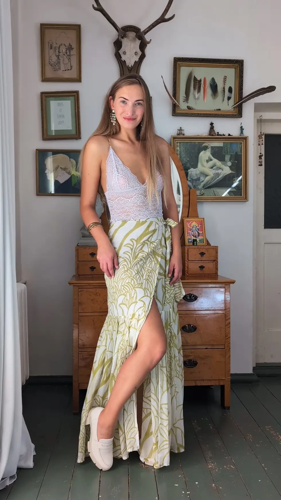 Thumbnail: Digital skirt pattern, wrap evening skirt pattern with bowl