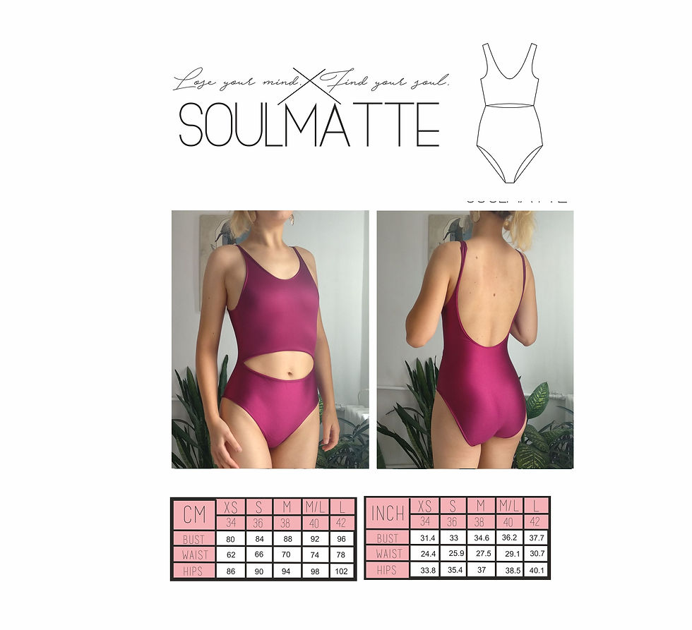 Thumbnail: PDF instant download basic swimsuit pattern, one piece swimwear, basic bikini, B