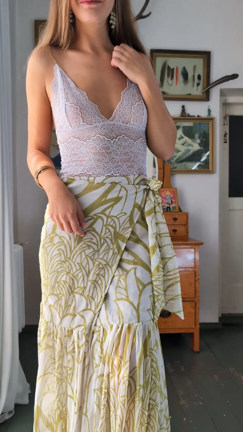 Thumbnail: Digital skirt pattern, wrap evening skirt pattern with bowl