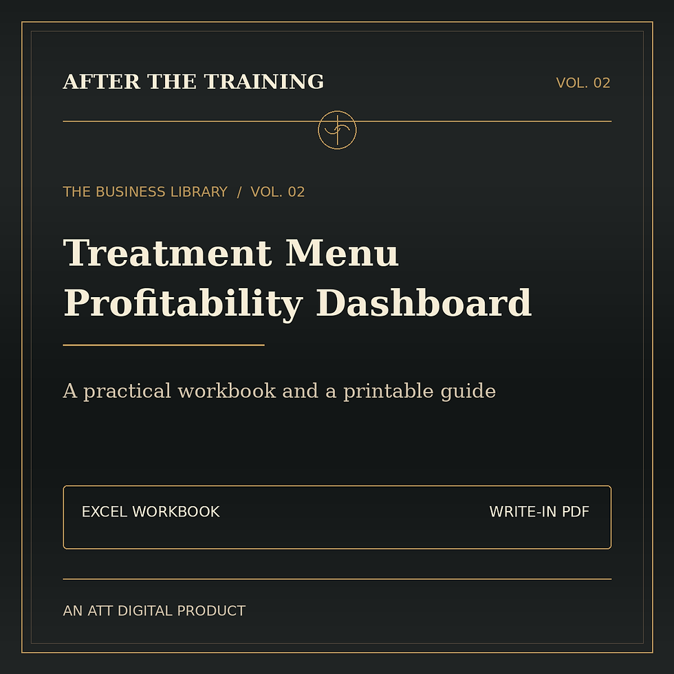 Treatment Menu Profitability Dashboard — cover