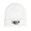Thumbnail: Embroidered Black Beanie — Distressed Gothic Logo Knit Hat
