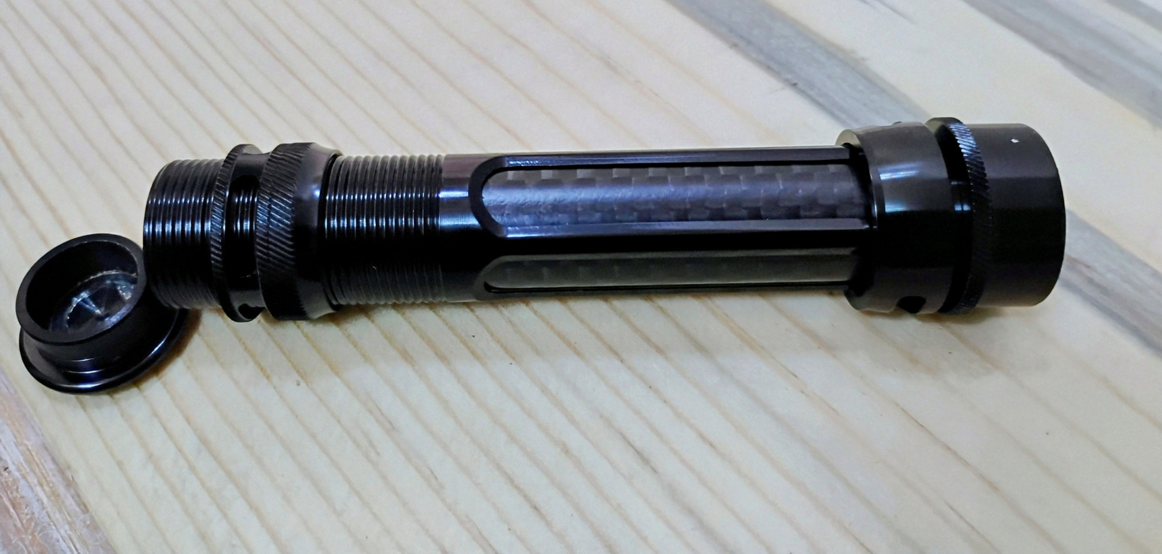 Uplock Reel Seat - Black W/ Carbon Weave Fixed Insert