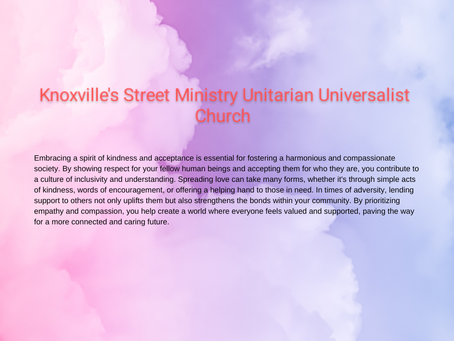 Knoxville's Street Ministry Unitarian Church