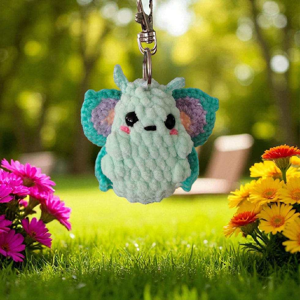 Thumbnail: Crochet Amigurumi Chunky Butterfly Keychains