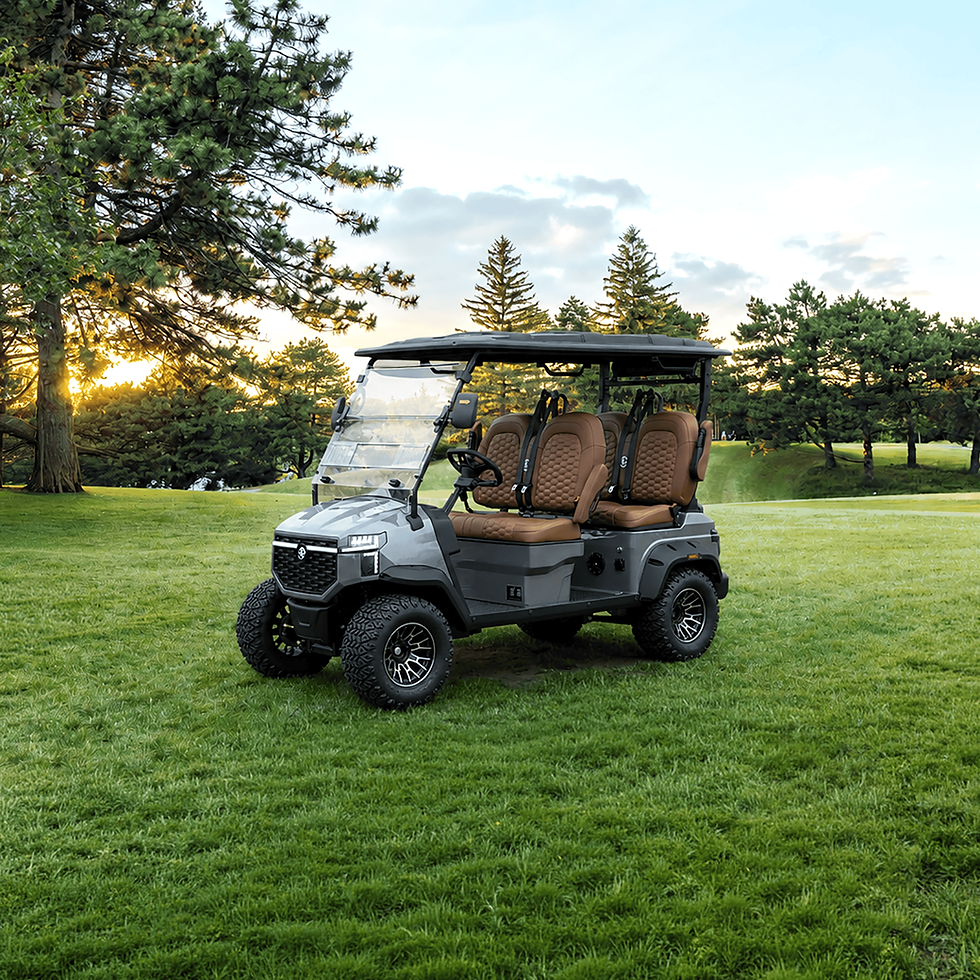 Image of a Zevo golf cart on the green
