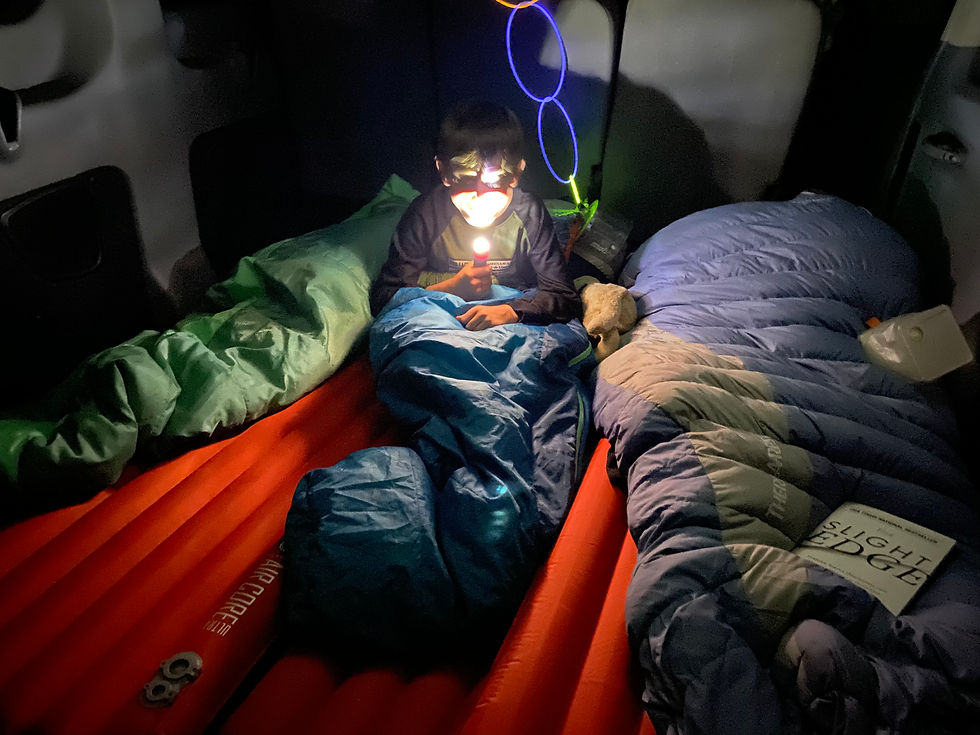 Camping with my kids when they were in the "flashlight scary story" phase