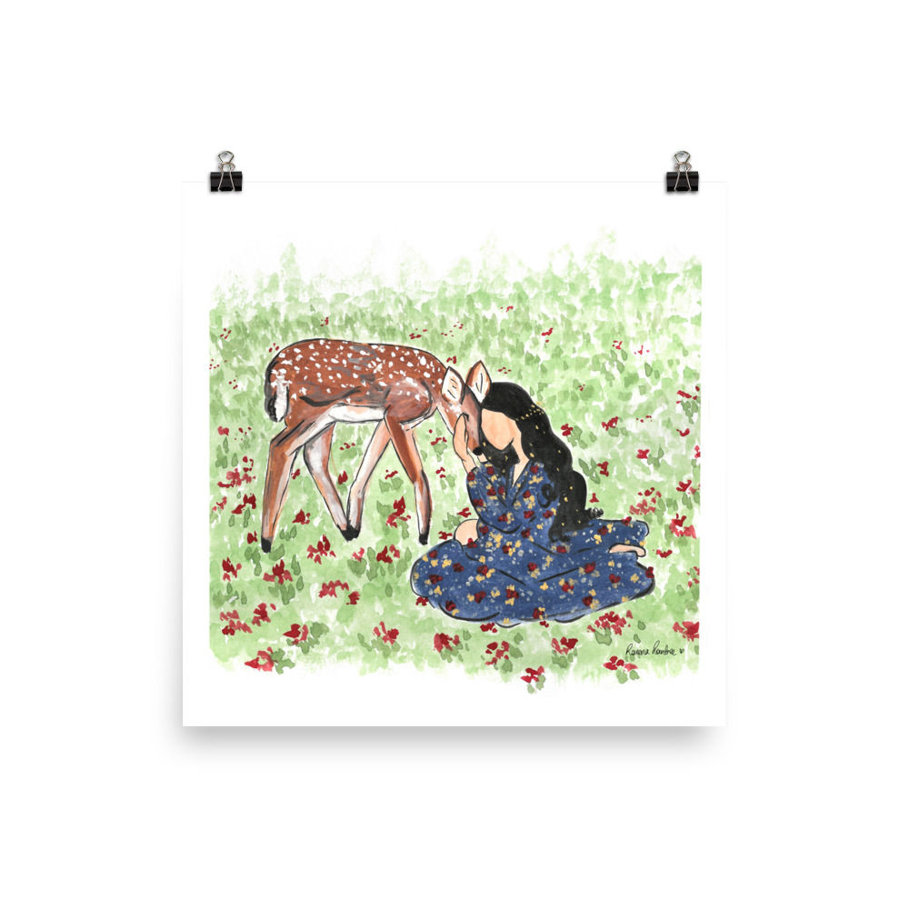 The Snow and the Doe (Among the Flowers)