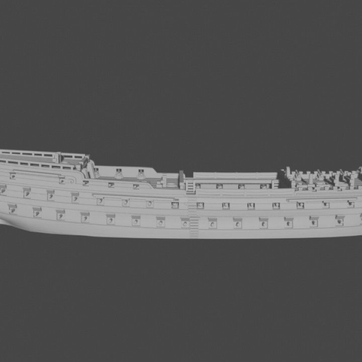 1/700th Spanish 3rd rate Fenix (80 guns), 1749-1836