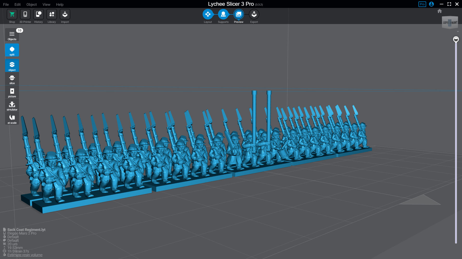 96x 6mm/1:300th ACW Infantry Regiment in Sack Coats (Turner Miniatures)