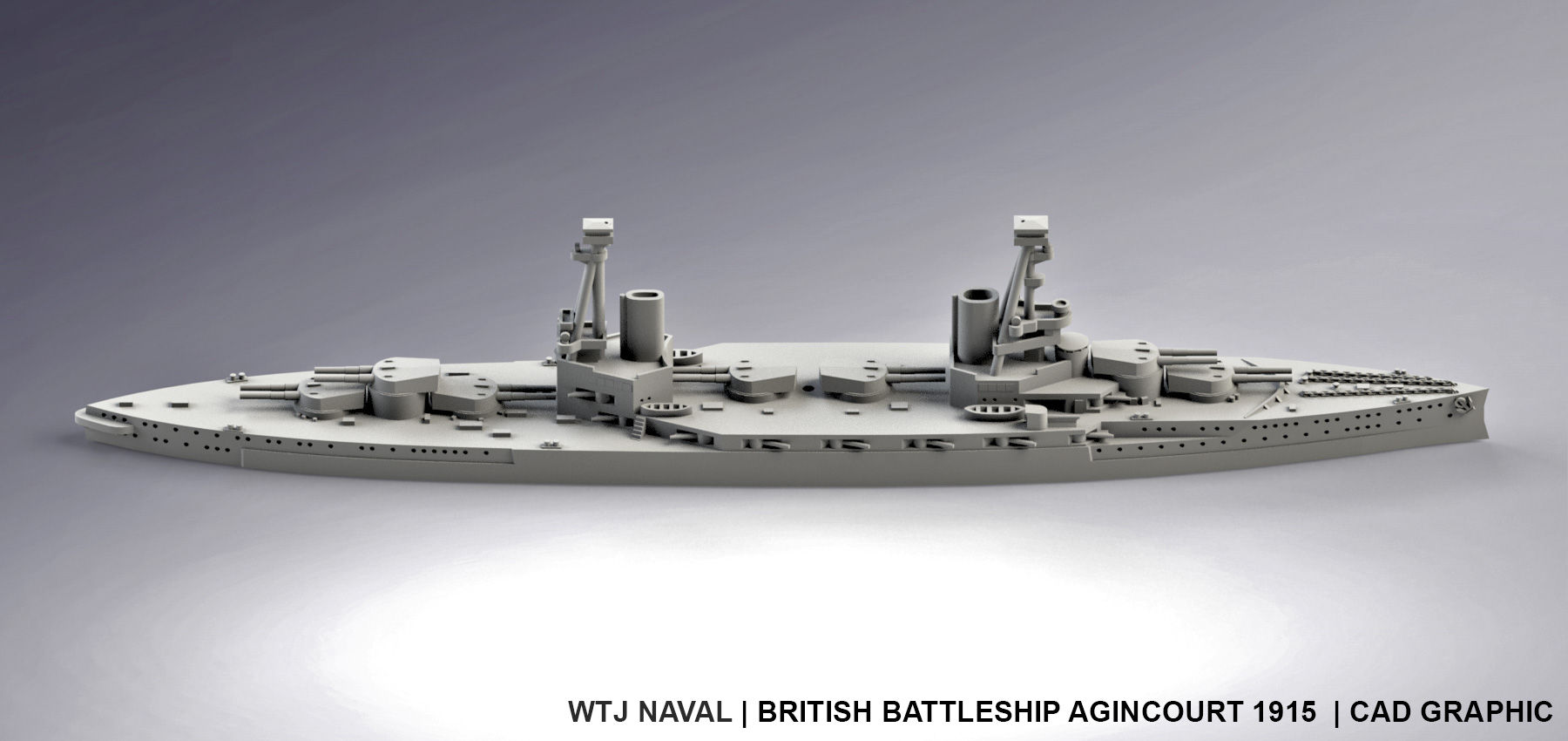 1:1800 HMS Agincourt 1915