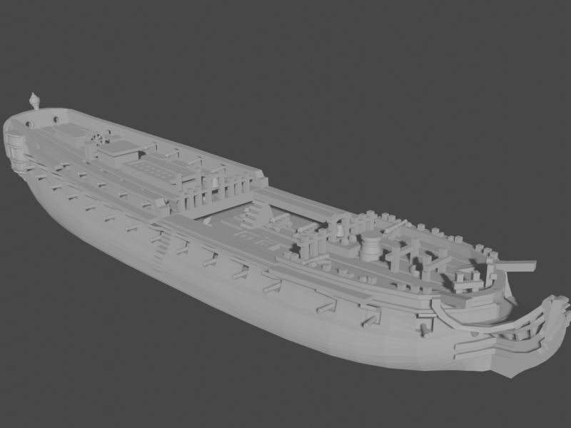1/700th French Frigate "Hermione" (32 guns)